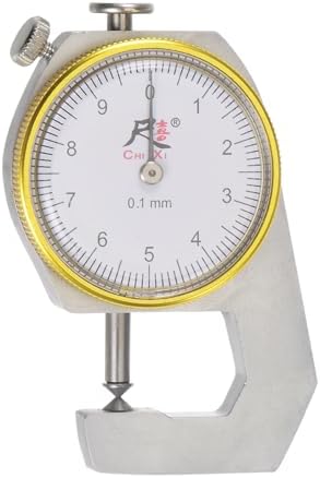 HARFINGTON Metal Dial Thickness Gauge 0-10mm | 0.1mm Mechanical Thickness Tester Gauge Cusp Head for Measure Sheet Metal Harden Board HARFINGTON