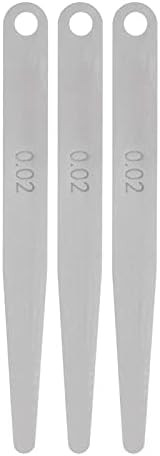 HARFINGTON 5pcs Single Blade Feeler Gauge (0.02mm) Thickness 100mm Length Stainless Steel Gauge Metric Gap Measuring Tool for Measurement HARFINGTON