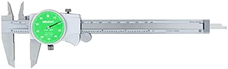 Циркуль с индикатором 0-150 мм, точность измерений 0,001 мм, плавное скольжение и защита от ударов, зеленый циферблат Mitutoyo