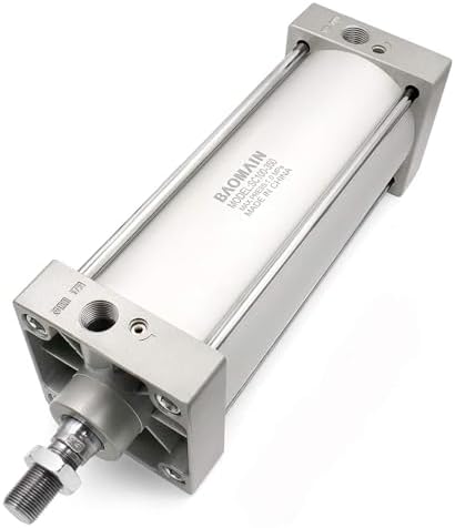 Baomain Pneumatic Air Cylinder SC 100 x 350 PT1/2; Bore: 4", Stroke: 14"; Screwed Piston Rod Dual Action Baomain