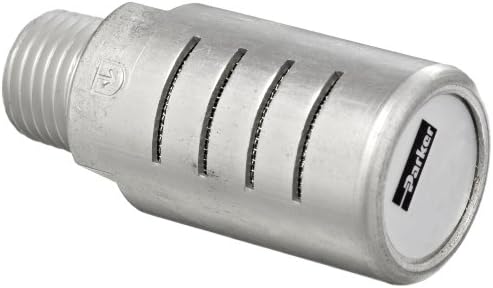 Parker ES75MC Aluminum Exhaust Silencer, 3/4" NPTF, 893 scfm Flow, 2.01" Diameter x 4.56" Length, 250 psi Parker