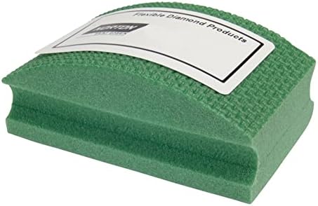 Norton QHP60 Quadroflex Curved Diamond Abrasive Hand Pad, Lightweight Conformable Backing, 3-1/2" Length x 2-1/8" Width, Grit 60 Norton