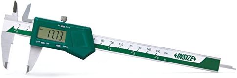 INSIZE 1193-200 Electronic Caliper with Ceramic Tipped Jaws, 0-8"/0-200 mm INSIZE