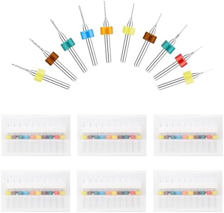 Набор из 60 микросверл 0,3-1,2 мм из карбида вольфрама для печатных плат, ювелирных изделий и гравировки на ЧПУ Autidefy