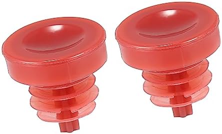 Hydraulic Power Steering Cap 53697-SB3-952 Power Steering Pump Reservoir Cover for Honda Civic Del Sol 1993-1997 Plastic Red(Set of 2) A Absopro