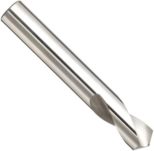 YG-1 - 2081L High Speed Steel NC Spotting Drill Bit, Uncoated (Bright), Straight Shank, Slow Spiral, 120 Degree, 1/8" Diameter x 1-119/128" Length (Pack of 1) Yg-1