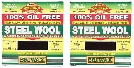 Briwax Oil-Free Steel Wool 0000 (Тwо Расk) Briwax