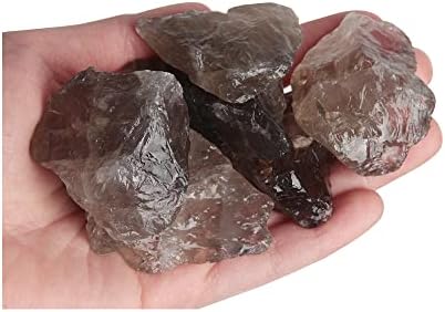 2Pcs 100g Natural Rough Smoky Quartz (Raw Gemstone Smokey Crystal Rock) Acxico