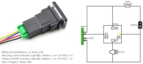 iJDMTOY Compatible with Scion FR-S/86; Compatible with Subaru BRZ OEM-Spec Dashboard irect Fit Foglight On/Off Switch & Wiring Pigtails IJDMTOY