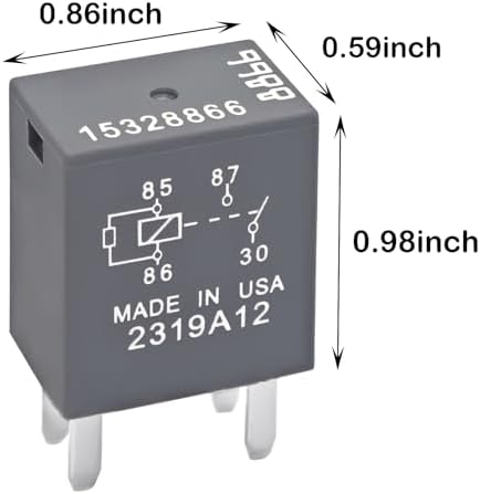 Реле 15328866, 12В DC 20А, 4-контактное, комплект из 2 шт. - совместимо с GM, GMC, Buick, Chevy Casalytics