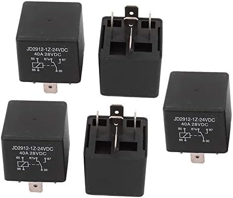 Реле JD2912-1Z-24VDC, 5 шт., 5 пинов, 40A, 28VDC, DC 24V для авто и мотоциклов Uxcell