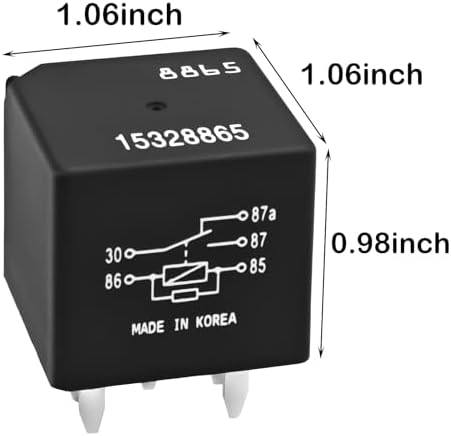 Реле 15328865 (комплект из 2 шт) - 12В 40А, 5 контактами, совместимо с Chevrolet, GMC, Buick Casalytics