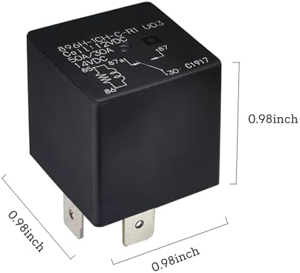 Автомобильное реле 896H-1CH-C-R1-U03 (набор из 2 шт), 5 контактов, 12VDC SPDT 50A Casalytics