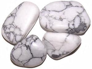 Pachamama Essentials White Howlite Tumbled Stone - Healing Stone (1) Pachamama Essentials