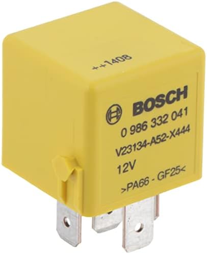 Мини-реле 5 контактное, 12 В, для OE - 0986332041, желтое Bosch