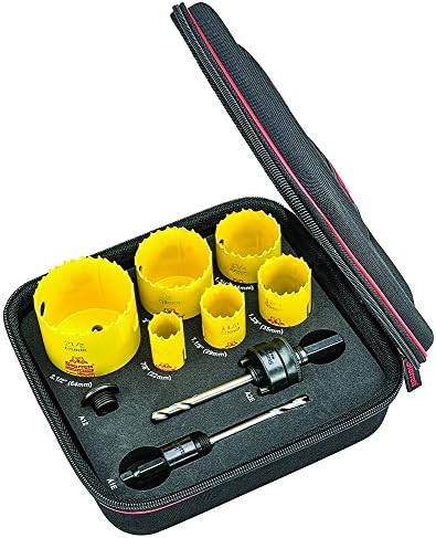 Starrett KDC06042-N DCH Electricians Kit A with 6 Hole Saws and 3 Accessories Starrett