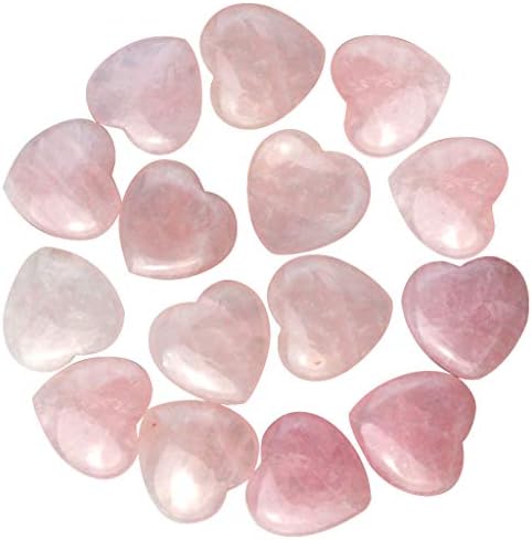 Marrywindix 15 Packs 0.8 Inch Healing Crystal Natural Black Obsidian Heart Love Carved Palm Worry Stone Chakra Reiki Balancing Marrywindix