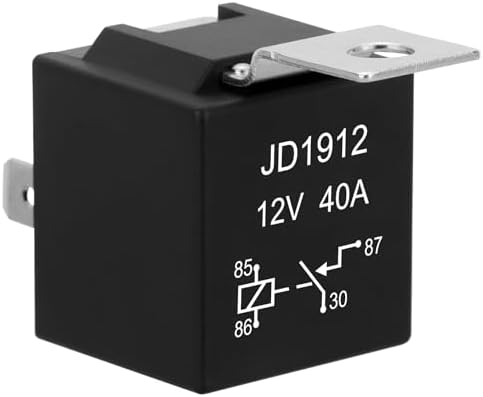 Комплект из 2 шт. реле JD1912, 12V 40A, 4-контактное SPST, водонепроницаемое, для автомобильной техники Weasch