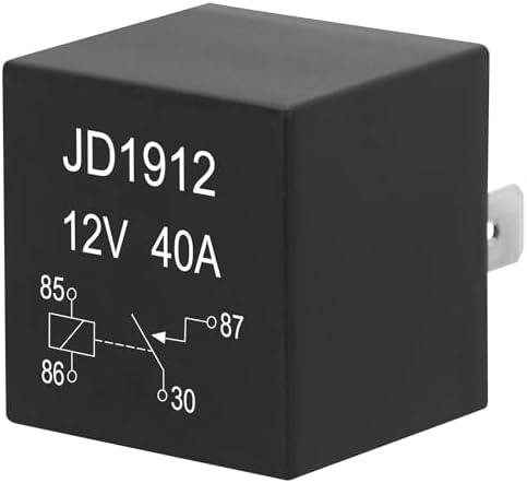 2 шт. автомобильных реле JD1912, 12 В, 40 А, 4-контактных SPST, водонепроницаемых Weasch