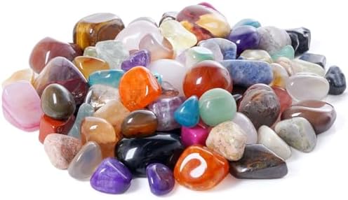 Marrywindix 72 Pcs Polished Stone Set Polished Multicolor Crystal Stone Set Healing Crystal Natural Carved Palm Worry Stone Chakra Reiki Balancing for Healing Reiki Meditation Vase Filler Home Decor Marrywindix