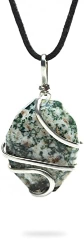 AYANA Tree Agate Pendant Necklace for Women | Promotes Inner Peace & Self-healing | Heart Chakra | Handmade with Ethically Sourced Natural Gemstones Ayana Wellness