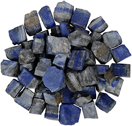 YATSKIA Lapis Lazuli Crystal - Healing Crystals Rough Stones - Crystal Rocks - Raw Crystals Bulk - Rocks and Crystals - Metaphysical - Rocks for Tumbling - Reiki Healing, Tumbling, Cabbing, Polishing YATSKIA