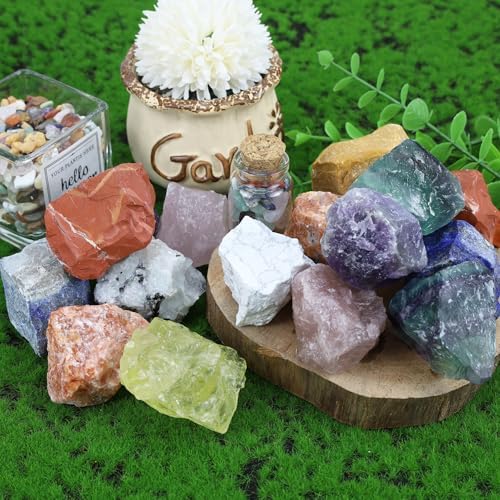 QINJIEJIE 2PCS Amethyst Crystal 1.8-2.2'' Raw Stone Large Rock Rough Healing Crystals for Tumbling Cabbing Fountain Rocks Bulk Polishing DIY Decoration Natural Stones for Handmade Gifts QINJIEJIE