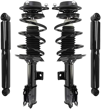 UNITY AUTOMOTIVE 4-11137-259180-001 Front and Rear Replacement Complete Strut Assembly Shock Kit Fits 2011-2016 Hyundai Elantra Sedan Unity