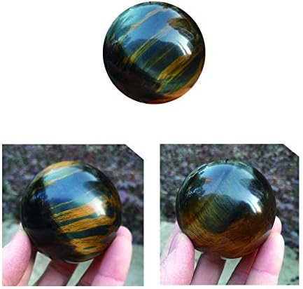 Acxico 1 pcs Natural Blue Tiger's Eye Jasper Quartz Sphere Crystal Ball Rock Healing 3cm Acxico