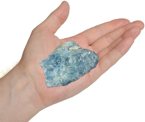 Erliway 2-3'' Amazonite Raw Crystals, Natural Rough Crystals and Healing Stones, Crystal Rocks and Gemstones for Tumbling Cabbing Fountain Rocks Decoration Wire Wrapping Reiki (0.15-0.22lb) Erliway