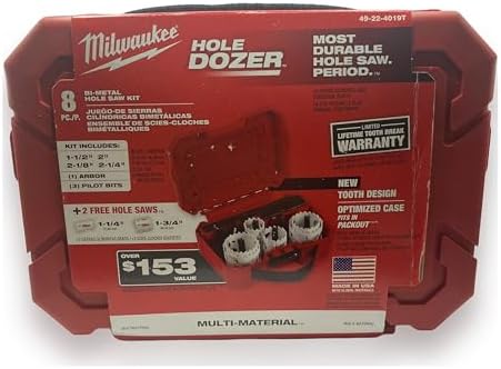 Milwaukee Hole Dozer 6pc Hole Saw kit 49-22-4019T, White Milwaukee