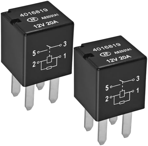 Автомобильное реле 4016819, 12VDC 20A, 4 контакта, комплект из 2 штук Casalytics