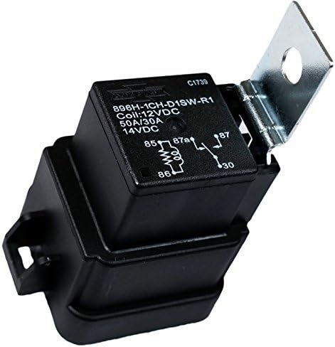 Song Chuan 50/30A, 50A 12VDC Automotive Relay, 12V Form 1C, Dust Cover Type, Skirted Cover Cover, Weather Proof Version Song Chuan