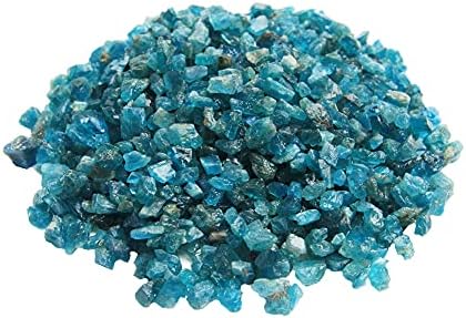 Acxico 1Pcs 100g Natural Blue Apatite Quartz Crystal Chip Healing Reiki Stones Acxico