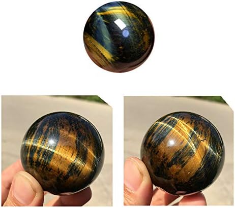 1 pcs 3.5cm Natural Blue Tigers Eye Jasper Quartz Sphere Crystal Ball Rock Healing 40g-50g Acxico