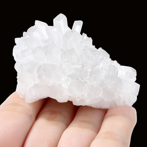 ZHIYUXI Clear Quartz Crystals Cluster 60-80g Rock Geodes Raw Stone Reiki 1pc ZHIYUXI