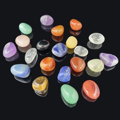 3Sets(21Pcs) 7 Chakra Stones Energy Crystals Tumbled Polished Healing Crystals for Chakra Balancing,Jewelry Making,Home Feng Shui Decorations SeeuFun