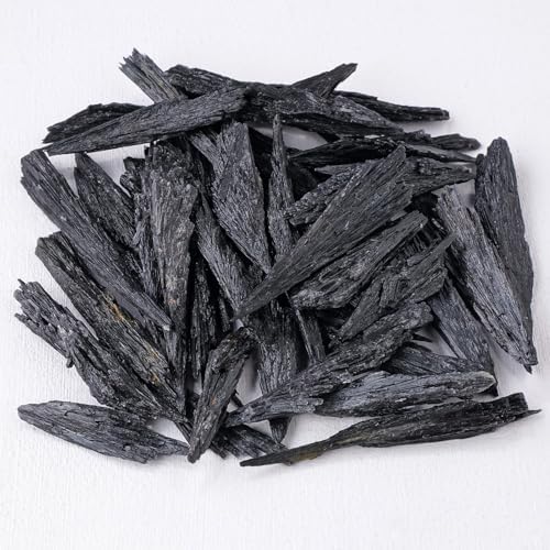 Apengshi Natural Black Tourmaline Raw Stones 0.5lb Irregular Feather Shape Healing Crystal Stone Repair Reiki Protection Wicca Meditation Yoga Home Decoration Fountain DIY Jewelry Apengshi