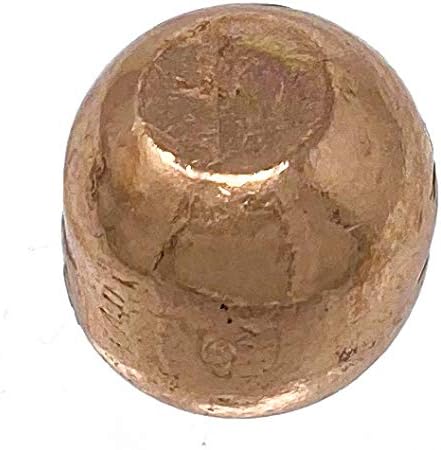 13mm (1/2 inch) Pure Solid Copper Precious Metal Mini Barrel Shaped Healing Sphere (Ball/Orb) with Description Card - Grounding, Prosperity, Luck The Magic Is In You