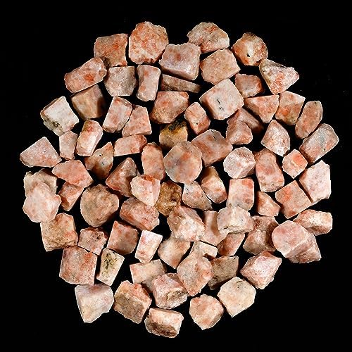 YATSKIA 1 Lb Weight Sunstone Crystal - Raw Crystals - Rocks for Tumbling - Healing Crystals Bulk Crystals - Crystal Gifts - Reiki Healing, Witchcraft - Fountain Rocks - Jewelry Making - Decoration YATSKIA