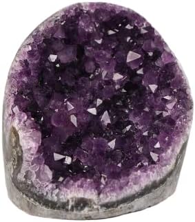 JIC Gem Class 1 Natural Deep Purple Uruguay Amethyst Crystal Clusters Upright Stone Raw Amethyst Geode Quartz Mineral Specimen JIC Gem