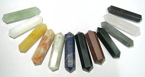 crystalmiracle Powerful Set of Ten Double TERMINATED Points Crystal Healing Men Women Gift Reiki FENG Shui Health Wealth Meditation Peace Prosperity Spiritual Metaphysical Gemstone Calm CRYSTALMIRACLE