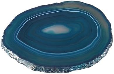 Erliway 1 PC Agate Slices, 2’’ Large Geode Agate Light Table Slices Natural Healing Crystals Geode Agate Stones for Home Room DIY Jewelry Decorations Erliway