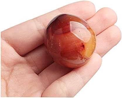 1Pcs 30G Natural Red Carnelian Agate Crystal Energy Palm Stone Reiki Healing Gemstone Acxico