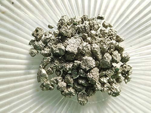 Pyrite - Medium Chips no Powder - 100% Pyrite Life+Love! Grounding Abundance Prosperity! med(1 Ounce) Rise Perspective