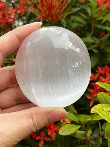 Wholesale 2.5" Selenite Worry/Soap Stone with Healing & Calming Effects, High Energy Massage Palm Stone (1 Stone) GAF TREASURES