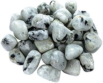 Acxico 200g Tumbled Moonstone Rainbow Polished Gemstones 15-20mm Acxico