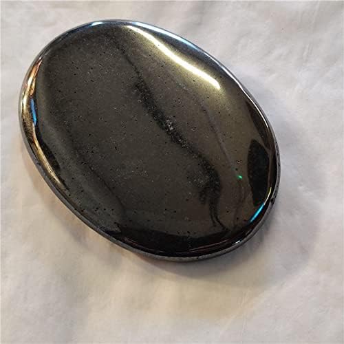 Pachamama Essentials Hematite Palm Stone Polished - Pocket Stone for Anxiety Healing - Meditation (Hematite) Pachamama Essentials