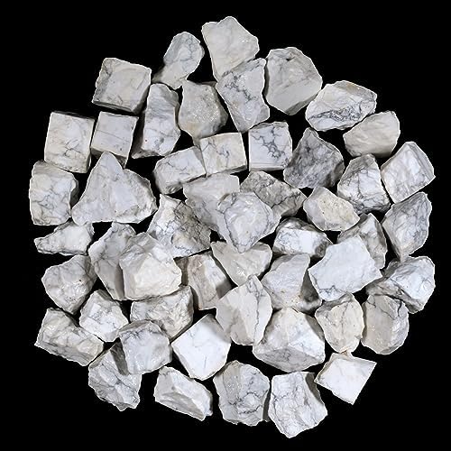 YATSKIA Howlite Crystal - Rough Stones - White Stones - Healing Crystals - Bulk Crystals - Rocks for Tumbling - Meditation - Methphysical - Crystal Gifts - Rocks and Crystals - Stones and Crystals YATSKIA