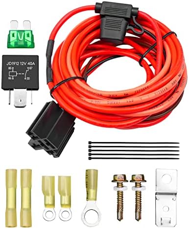 Electric Fuel Pump Relay Kit Fuel Pump Wiring Harness Kit Fit for 12V System P/N 30247 Relay Bypass 40 AMP Waterproof Relay Switch Kit Heavy Duty Long Wires Emiho